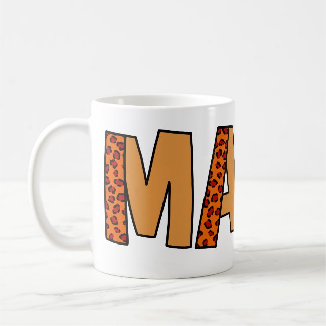 Caneca De Café Cheetah Impressão Leopardo Mãe (Esquerda)