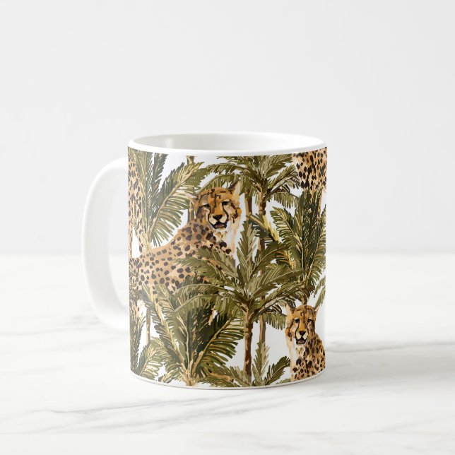 Caneca De Café Cheetah Print Coffee Mug (Frente Esquerda)