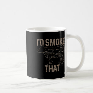 Caneca De Café Chef Butcher Cook Churrasco Id Fumar Que Carne De