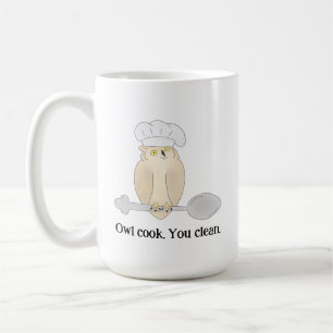 Caneca De Café Chef Coruja Fofo