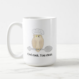 Caneca De Café Chef Coruja Fofo