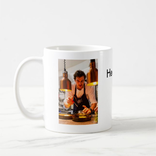 Caneca De Café Chef cozinheiro adicionar nome texto homens cozinh (Esquerda)
