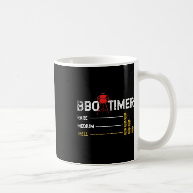 Caneca De Café Chef De Churrasco Engraçado Fumado De Carne Fumada (Direita)