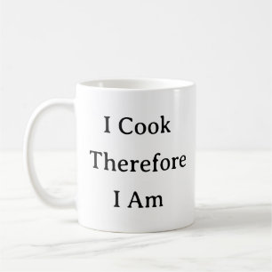 Caneca De Café Chef Engraçado Cote Mug - Eu Cozinho, Portanto Sou