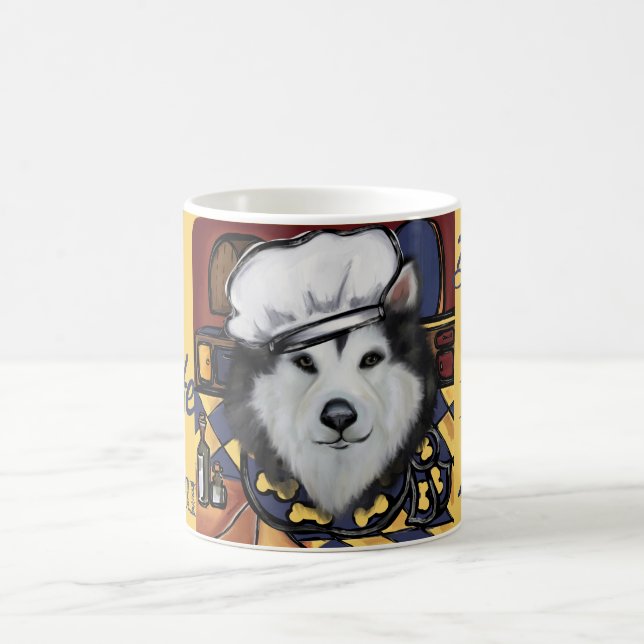 Caneca De Café Chef Malamute do Alasca (Centro)