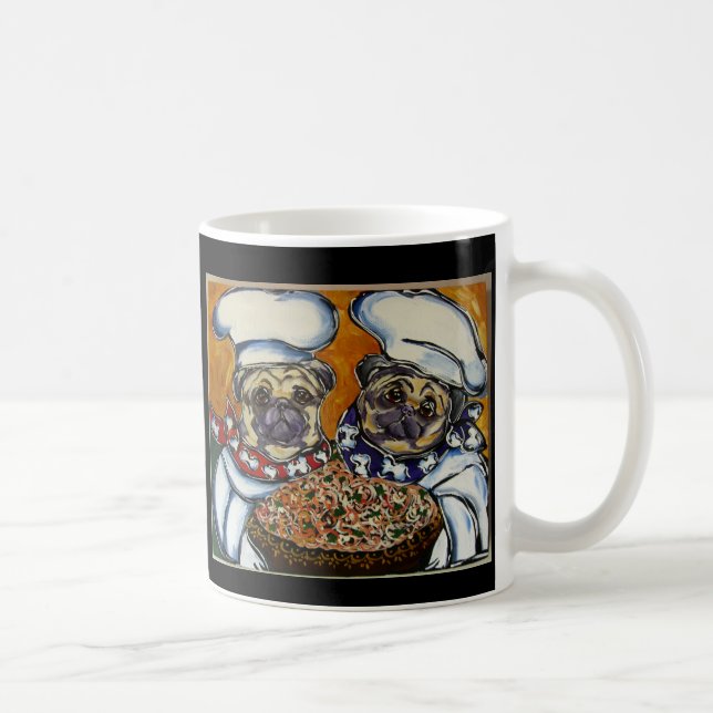 Caneca De Café Chef Pug (Direita)