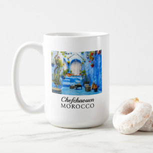 Caneca De Café Chefchaouen Blue City Marrocos Oil Painting Boho