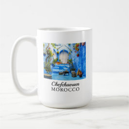 Caneca De Café Chefchaouen Blue City Marrocos Oil Painting Boho