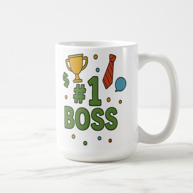 Caneca De Café Chefe #1 - Apreciação Divertida e Negrito (Direita)
