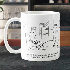 Caneca De Café Chefe Aplaude Trabalhador para Gerenciamento com S
