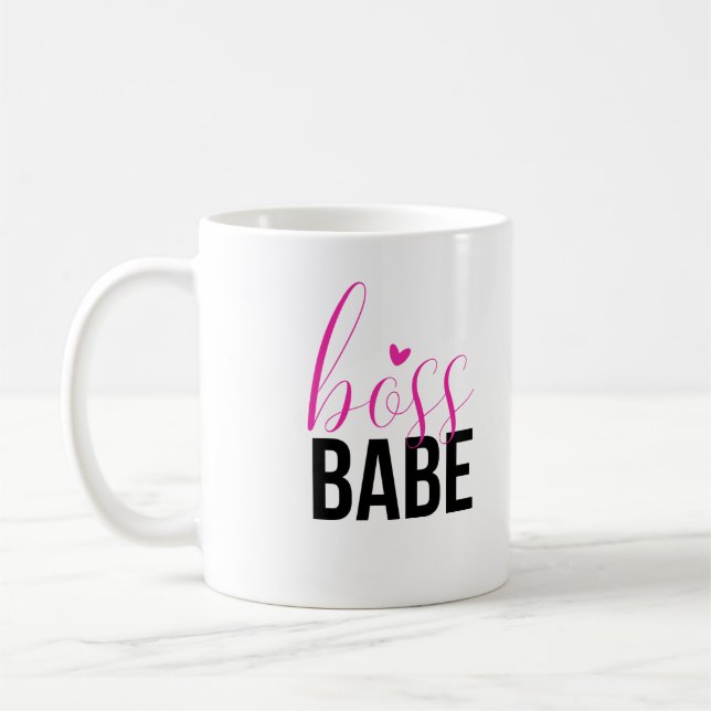 Caneca De Café Chefe Babe, Black and Pink Mug (Esquerda)