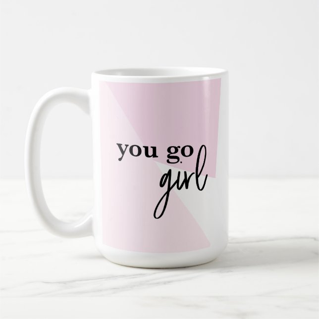 Caneca De Café Chefe Babe Power: 'You Go Girl' Inspirational Mug" (Esquerda)