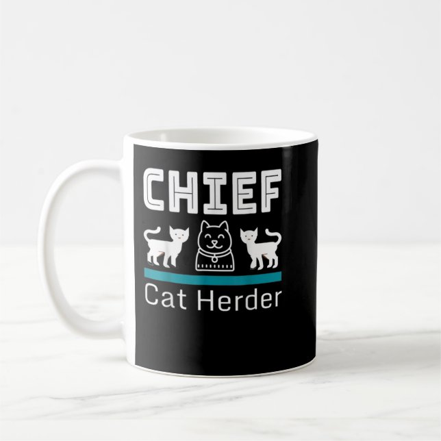 Caneca De Café Chefe Cat Herder  (Esquerda)
