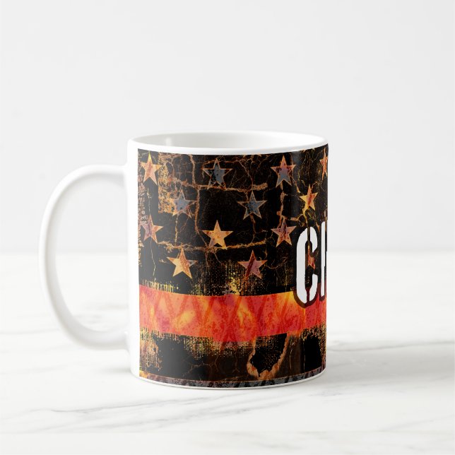 Caneca De Café Chefe de Bombeiros Bandeira (Esquerda)