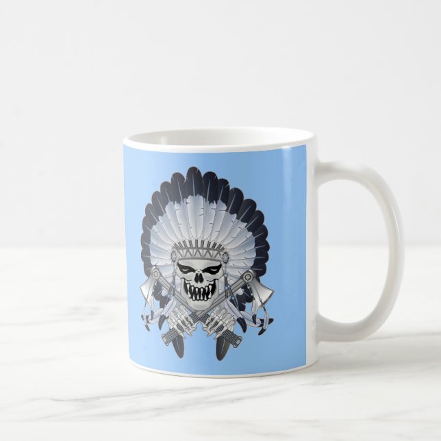 Caneca De Café Chefe de Crânio Indiano (Direita)