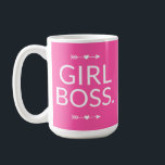 Caneca De Café Chefe de Menina Moderna Rosa Quente<br><div class="desc">Produtos de chefia em cor rosa brilhante.</div>
