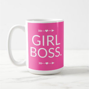 Caneca De Café Chefe de Menina Moderna Rosa Quente