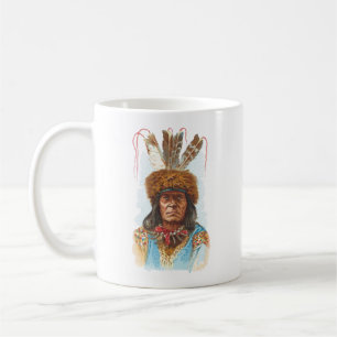 Caneca De Café Chefe de Sioux do Blackfoot: Lâmina grande