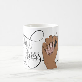 Caneca De Café Chefe de unhas, técnico de unhas, unhas longas, ma