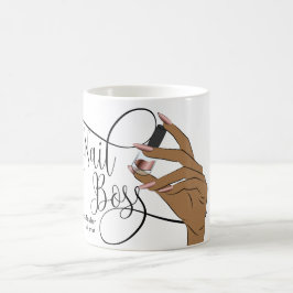 Caneca De Café Chefe de unhas, técnico de unhas, unhas longas, ma