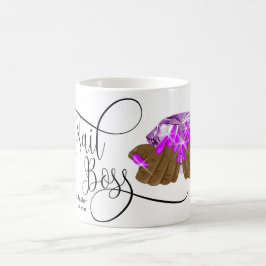 Caneca De Café Chefe de unhas, técnico de unhas, unhas longas, ma