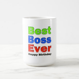 Caneca De Café Chefe do presente de aniversário do chefe o melho