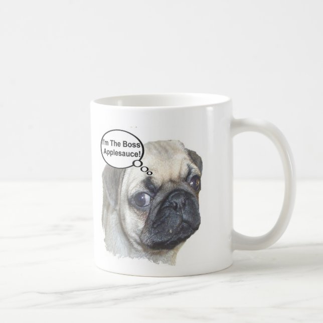 Caneca De Café Chefe do Pug (Direita)