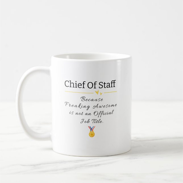 Caneca De Café Chefe Engraçado do Cargo de Funcionarios Cargo Caf (Esquerda)