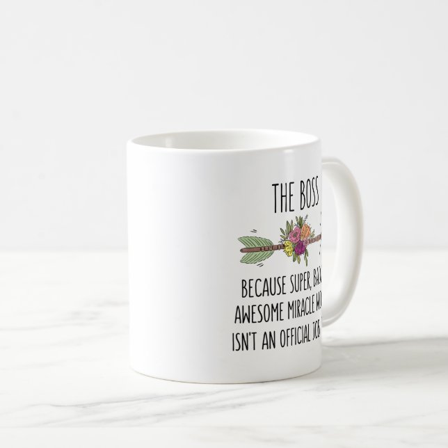 Caneca De Café Chefe Engraçado Lady Gift Coffee Mug (Frente Esquerda)