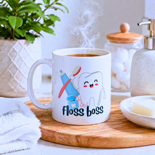 Caneca De Café Chefe Fofo de Fio Dental