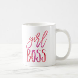 Caneca De Café Chefe Garota | Mug De Café De Cãibra Rosa