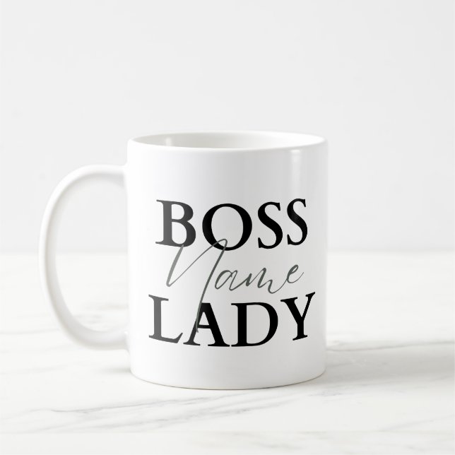Caneca De Café Chefe Lady Coffee Mug - Chefe Lady Mug, Lady Boss, (Esquerda)