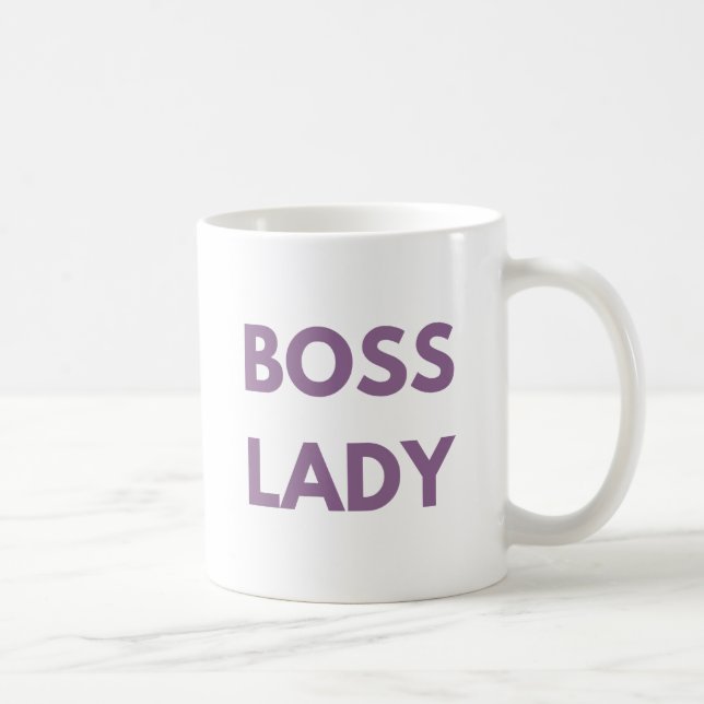 Caneca De Café Chefe Lady Coffee Mug Purple Letters (Direita)