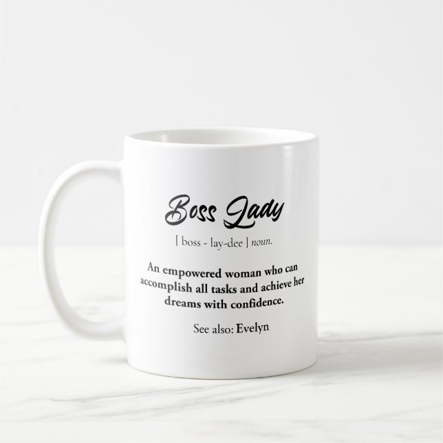 Caneca De Café Chefe Lady Mug - Presente de Mulher Empoderada, Co (Esquerda)