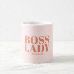 Caneca De Café Chefe Lady Retro Nome Personalizado Coffee Mug<br><div class="desc">.</div>