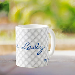 Caneca De Café Chefe Lady White Tufted 11oz Coffee Mug