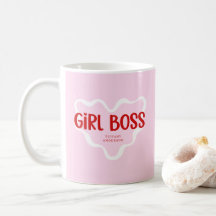 Chefe Menina Fofa Rosa e Vermelho Nome Personaliza