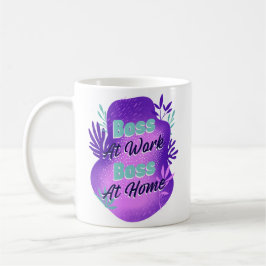 Caneca De Café Chefe no Trabalho Chefe em Casa Camiseta de Mãe Tr