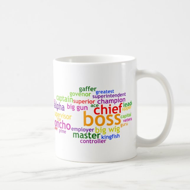 Caneca De Café Chefe Wordle (Direita)