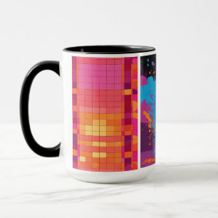 Caneca de café cheio a cores