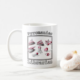 Caneca De Café Cheio Branco De Ideias Pirromíacas Bibliotecárias