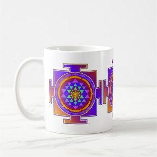 Caneca De Café CHEIO SRI YANTRA colorido + suas ideias