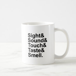 Caneca De Café Cheiro de toque de som panorâmico Cinco sentidos