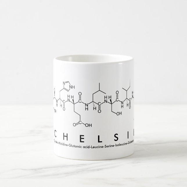 Caneca De Café Chelsie peptide name mug (Centro)