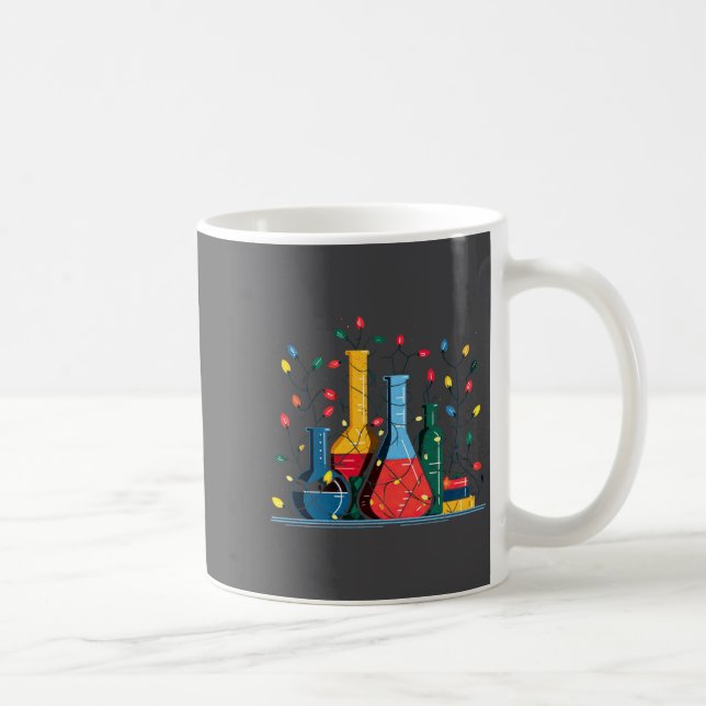 Caneca De Café Chemistry Christmas Lights Lover Chemist Science L (Direita)