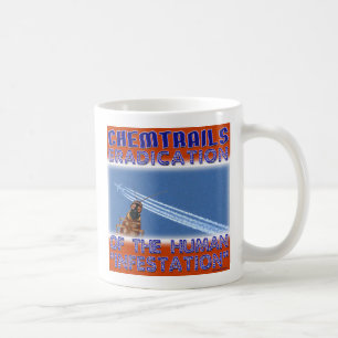 Caneca De Café Chemtrails - erradicação dos seres humanos