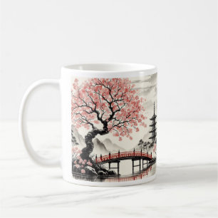 Caneca De Café Cherry Blossom Art Japão