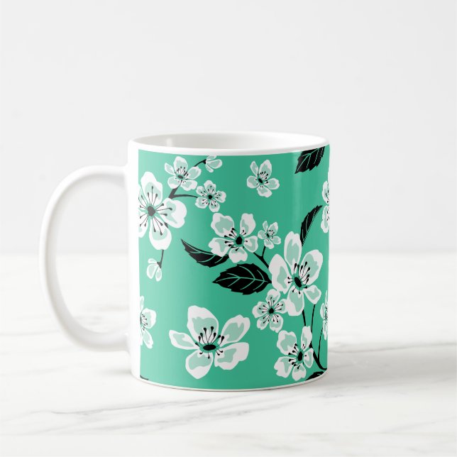 CANECA DE CAFÉ CHERRY BLOSSOM - SAKURA (MINT) (Esquerda)