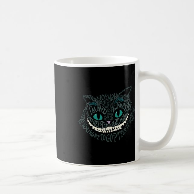 Caneca De Café Cheshire Alice Cat Era Tudo Louco Aqui Wonderland  (Direita)