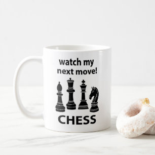 Caneca De Café Chess Assista Meu Próximo Chess